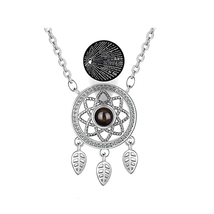 Dream Catcher Projection Necklace Say I Love You In 100 Languages