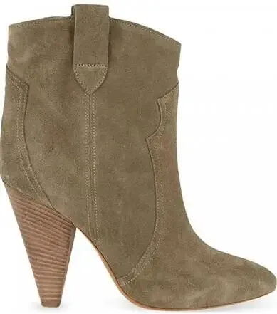 VCSHOES Women Spike Heels Ankle Boots Suede Lady Boots Shoes Cool Style High Heels Boots