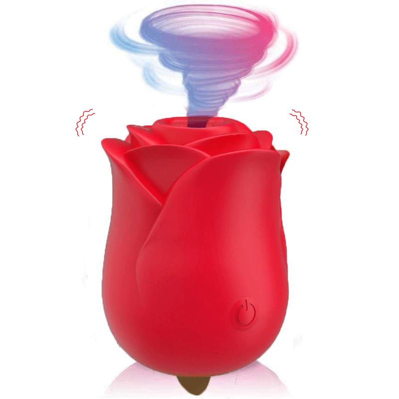 The Rose Toy 2.0 - rose toy in use, rose toy for women, rose adult toy, rose vibrator, rose vibrating