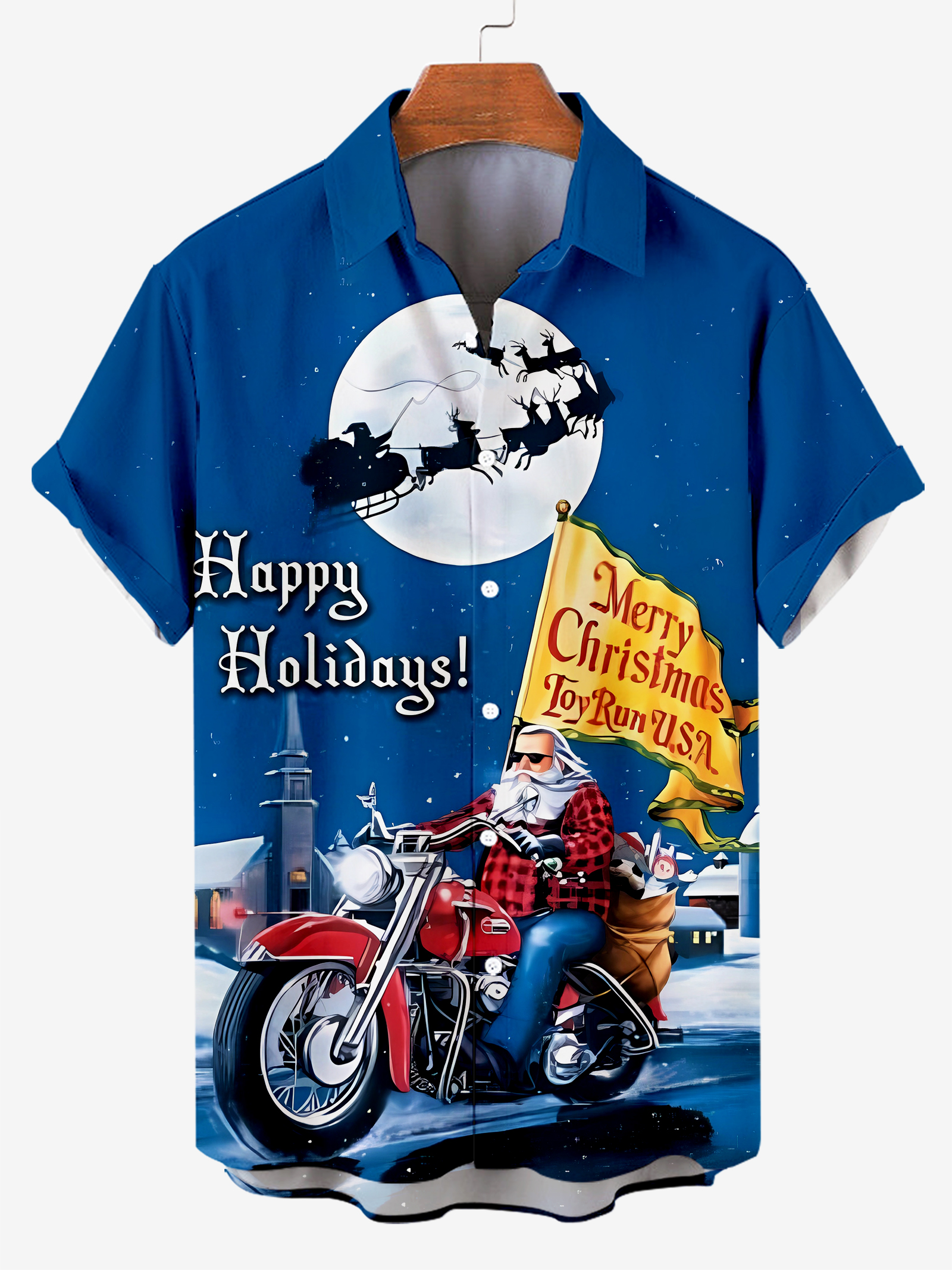 Men's Classic Christmas Short Sleeve Shirt