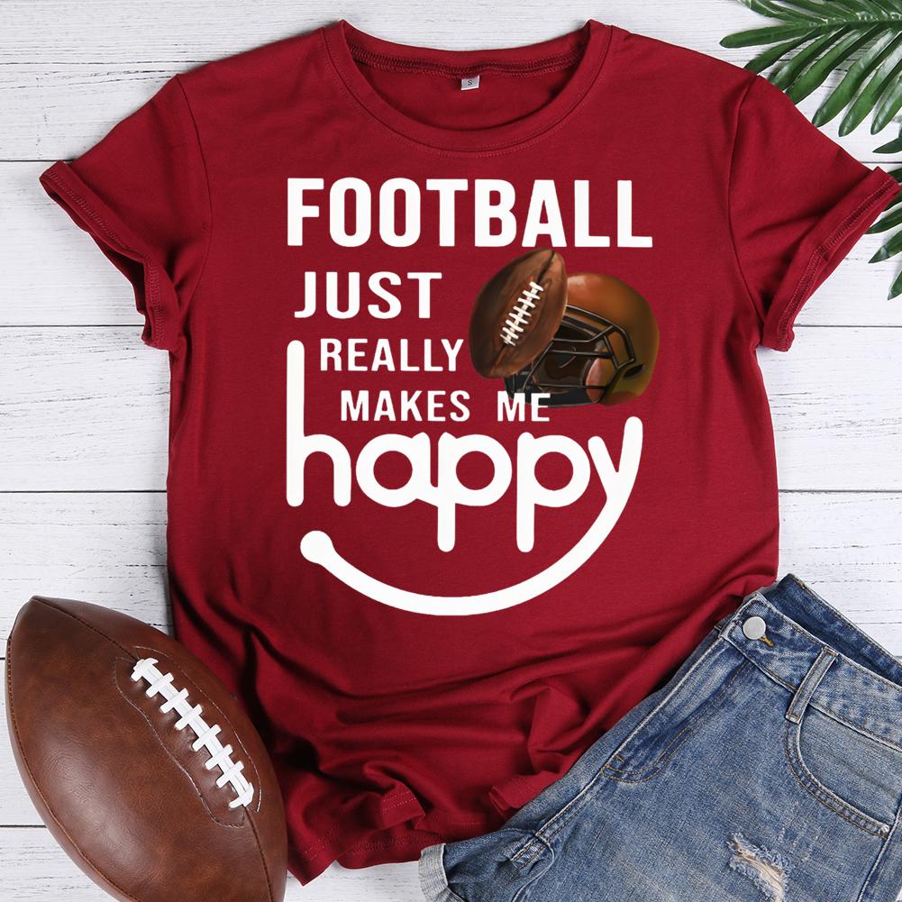 Football just really makes me happy Round Neck T-shirt-0020334-Guru-buzz