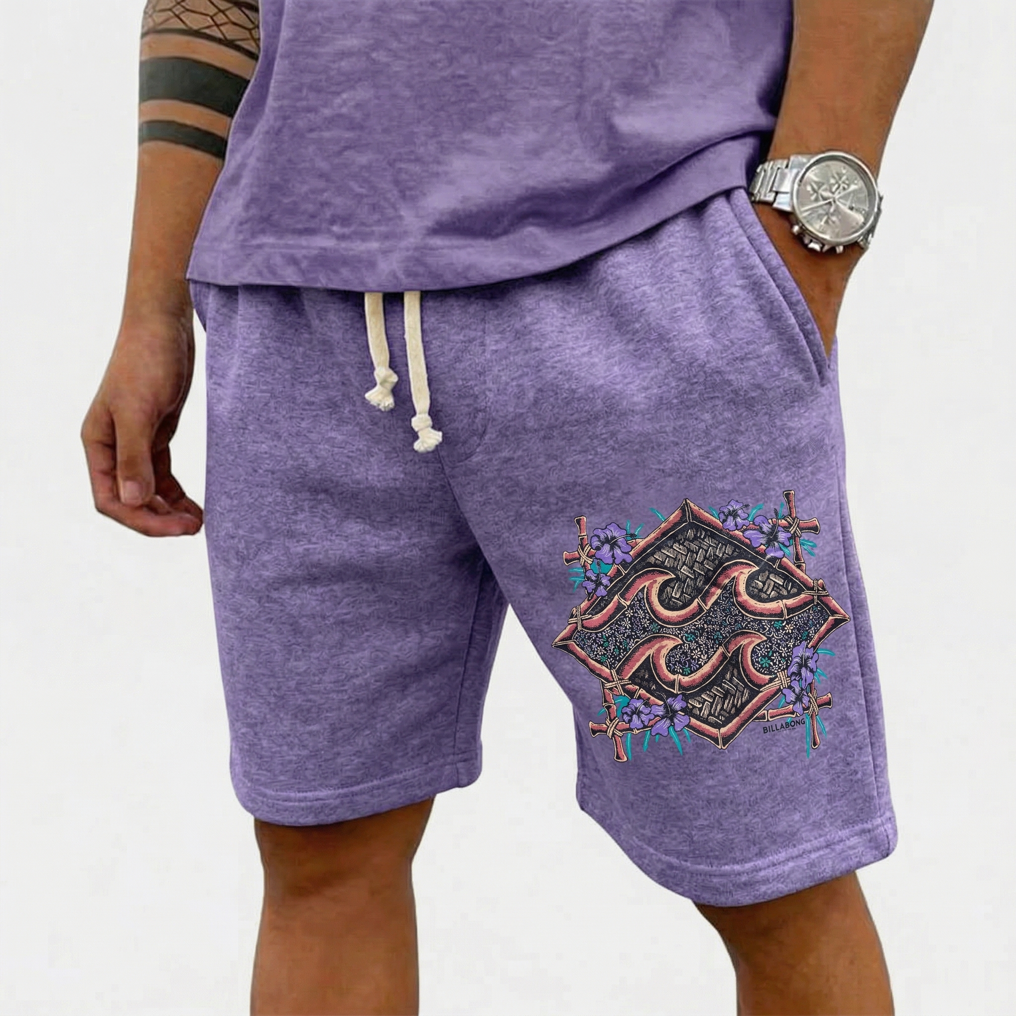 thesupersurf Cotton Blend Quiksilver Print Men's Casual Shorts