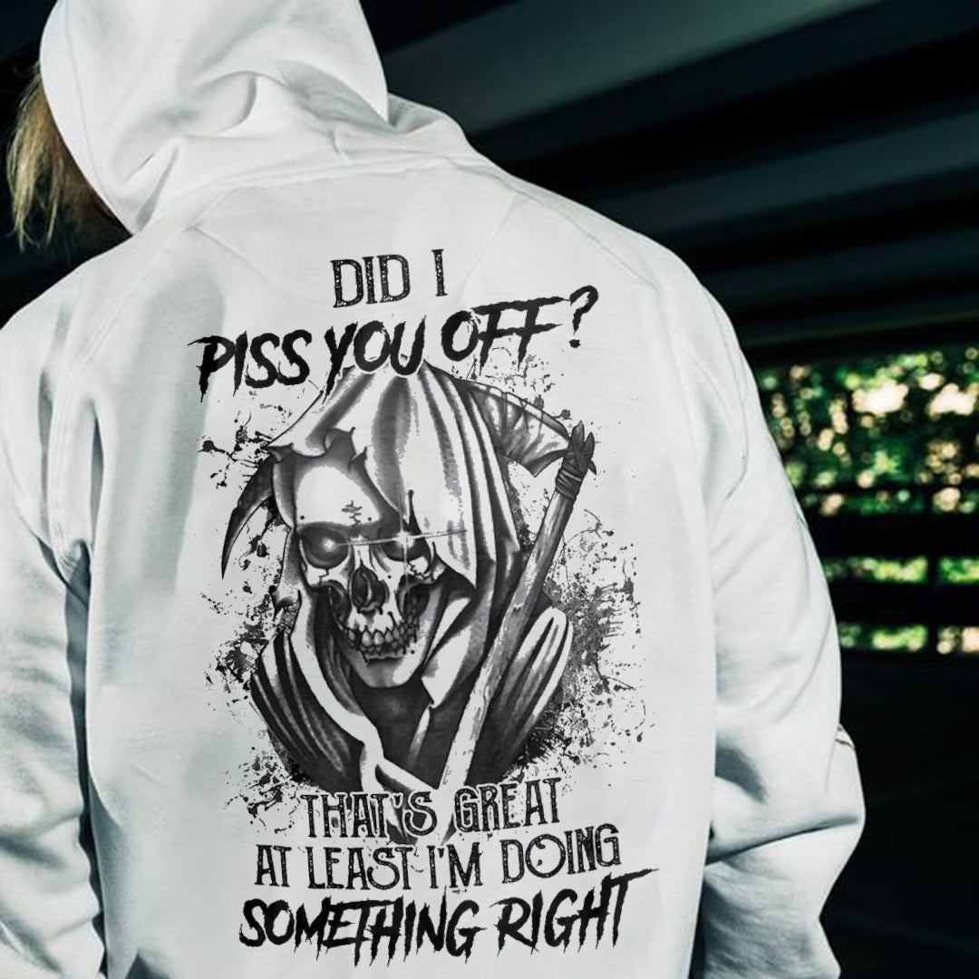 Did I Piss You Off Skull Reaper All Over Print  Men's Long Sleeve Hoodies FitBeastWear