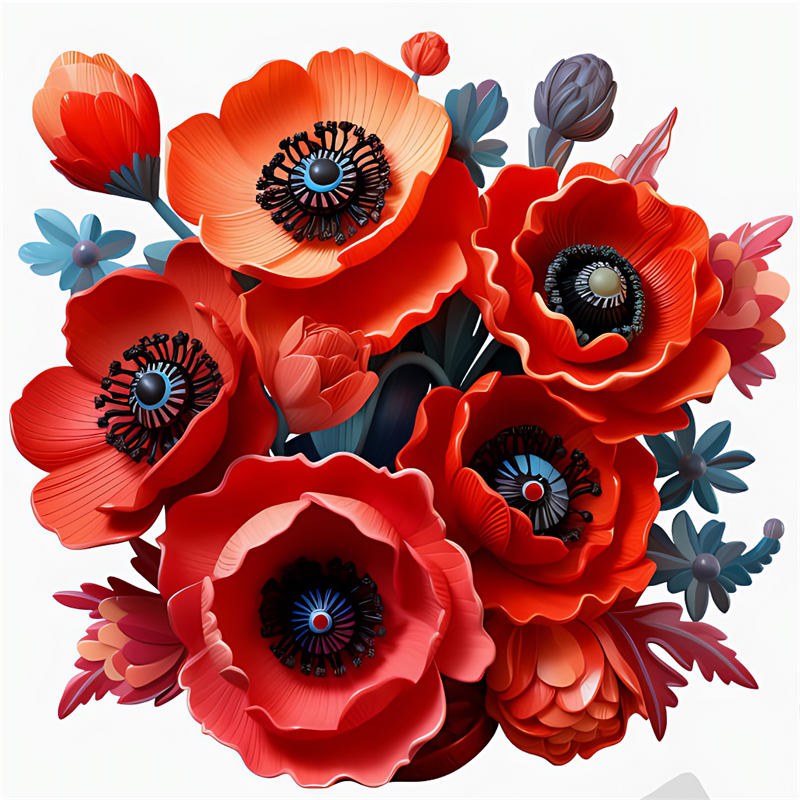 Flowers Poppy Rose Diamond Painting Home Decorations Diamond Art