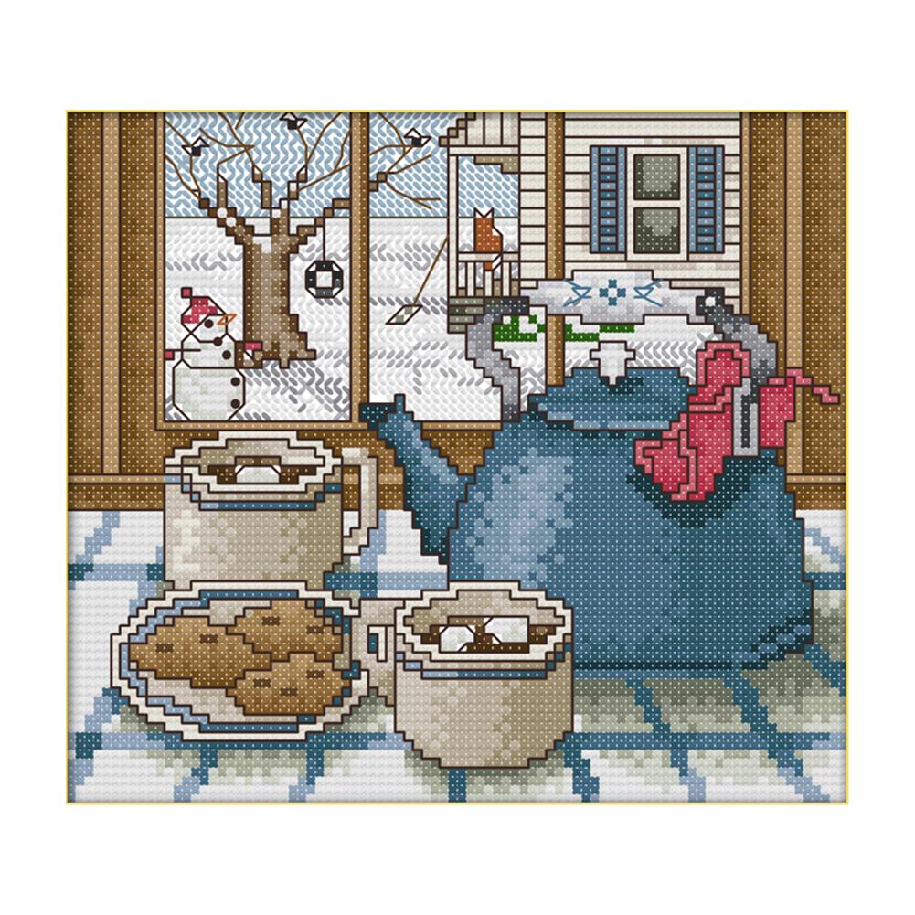 Winter Outside The Window - 14CT Stamped Cross Stitch - 22*20cm, 501 Original
Winter Outside The Window - 14CT Stamped Cross Stitch - 22*20cm, 501 Original