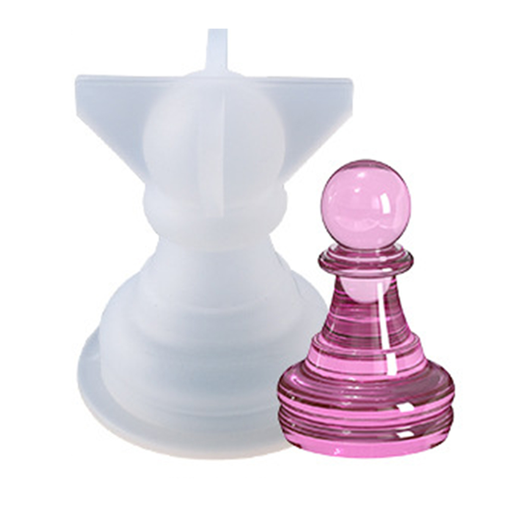 3D International Chess Pieces Mold DIY Chess Pieces Silicone Mould (Pawn)