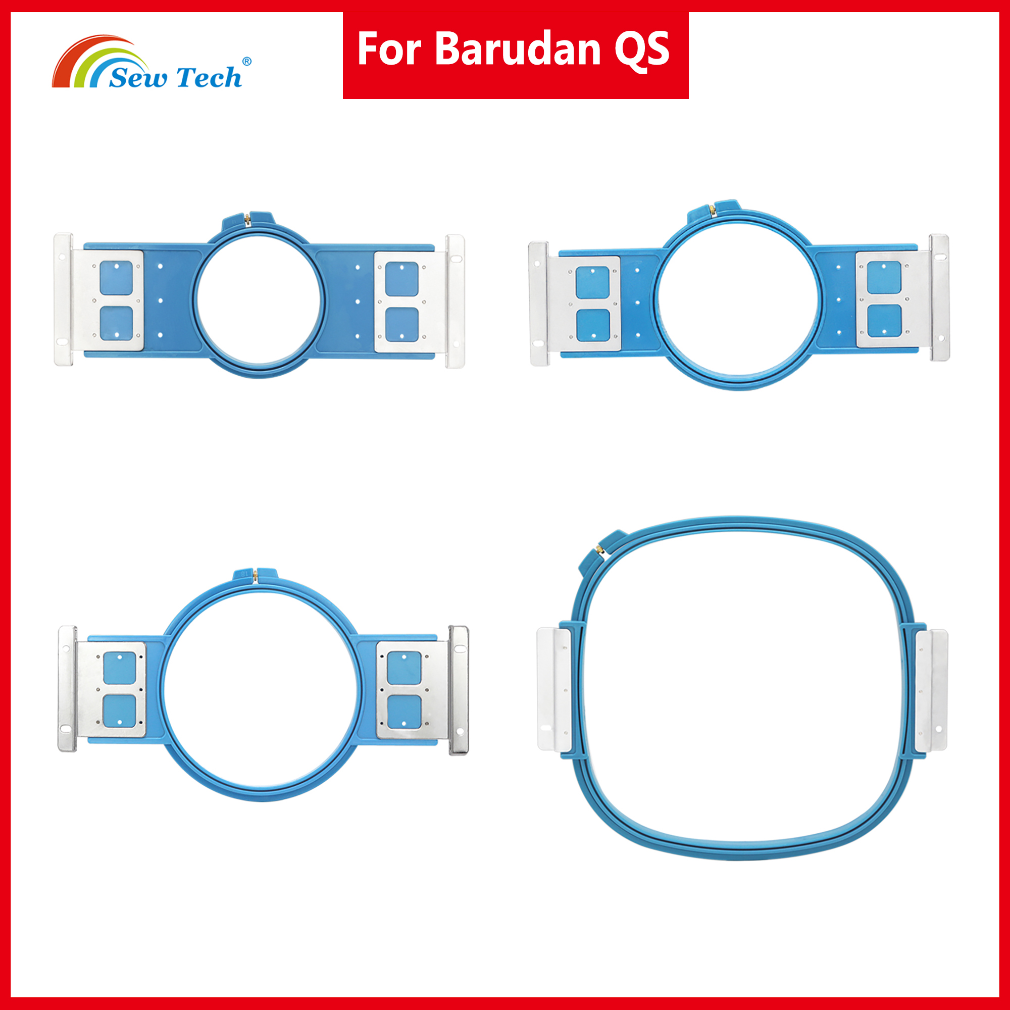 Sew Tech Embroidery Hoops for Barudan QS, Sewing and Embroidery Machine  Rings Tubular Frames