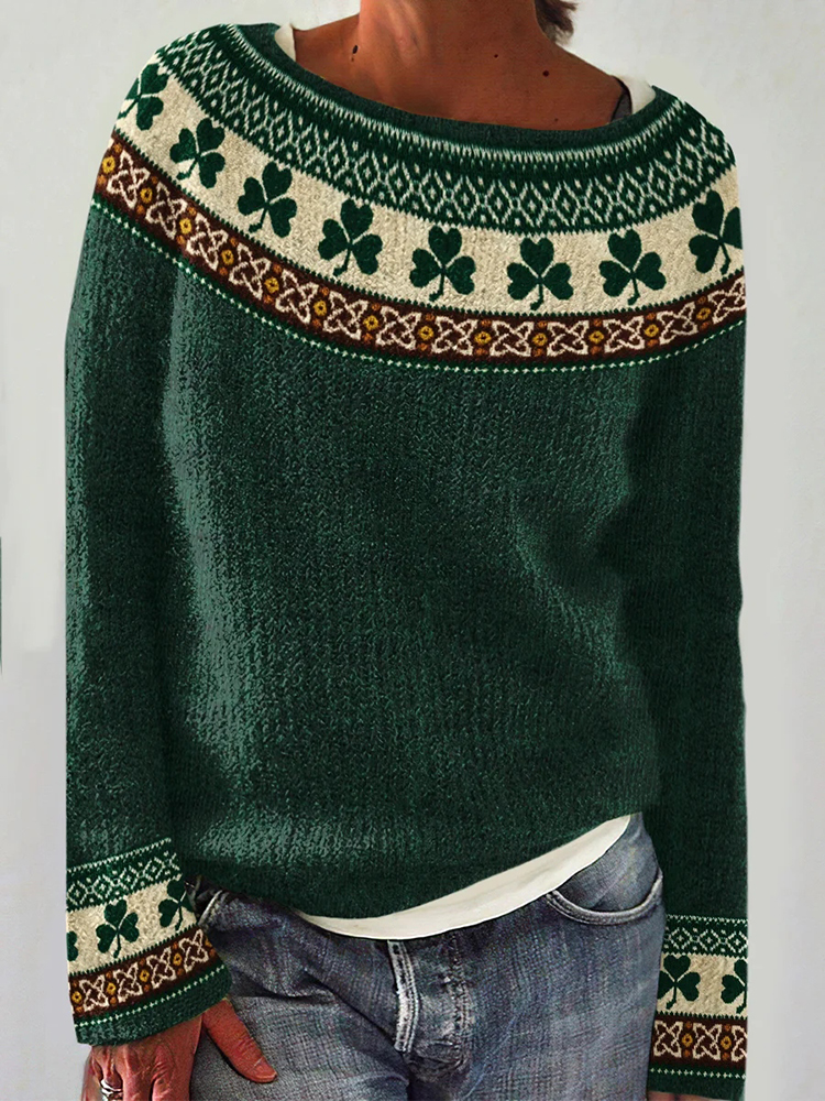 【SCENERITY】Clover Embroidered Knit artswardrobe