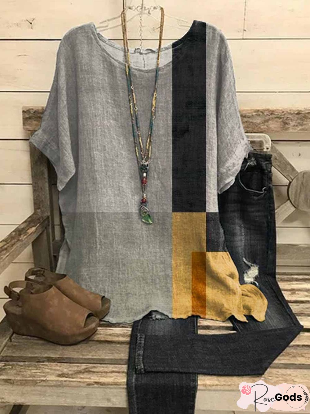 Women's Autumn Art Printed  Casual Tops main image 0