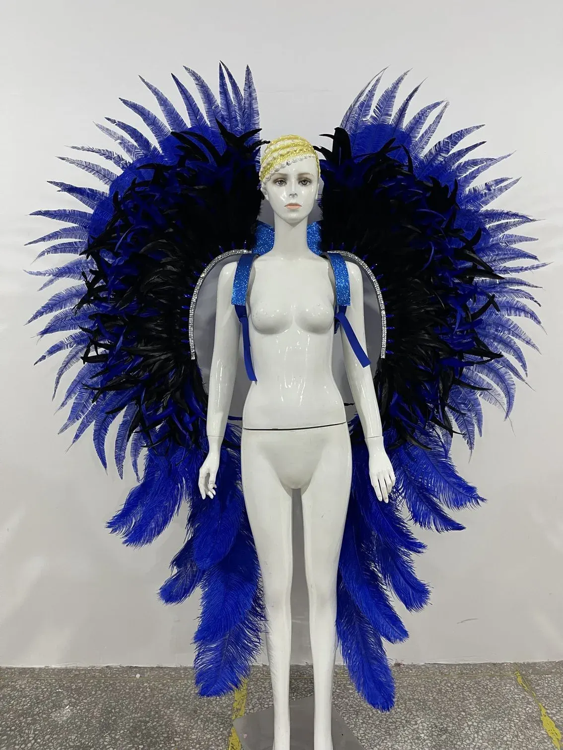 VCSHOES Dance party costumes evening gowns weddings street dances carnival costumes dance costumes belly dances Green and black wings