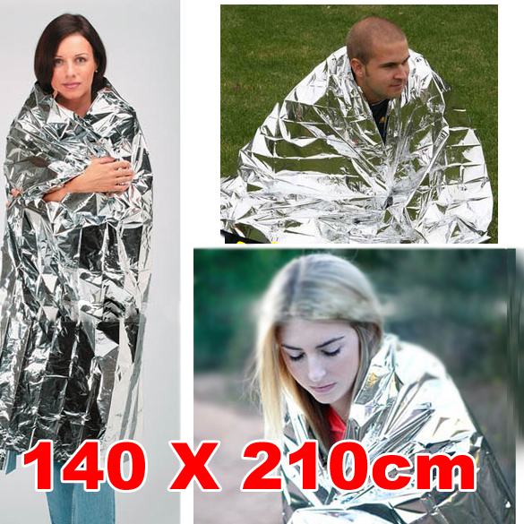Portable Waterproof Emergency Space Rescue Thermal Mylar Blanket 1.3 x 2.1m, Silver, 501 Original
Portable Waterproof Emergency Space Rescue Thermal Mylar Blanket 1.3 x 2.1m, Silver, 501 Original
