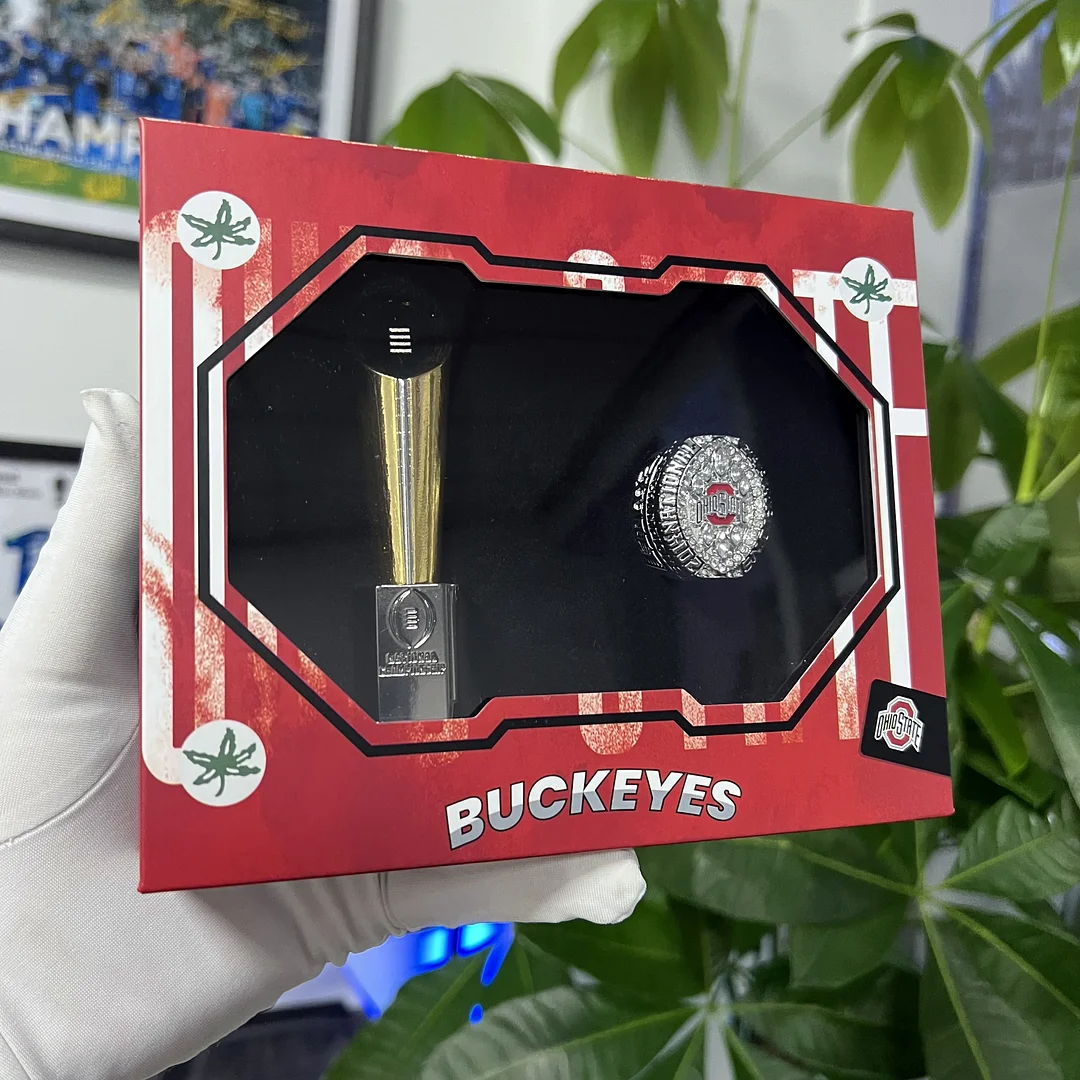 OSU Ohio State Buckeyes  College Football National Championship NCAA Ring & Trophy Box