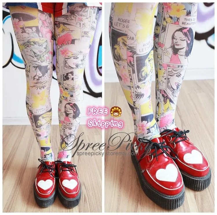 Cartoon Manga Printing Tights SP130059