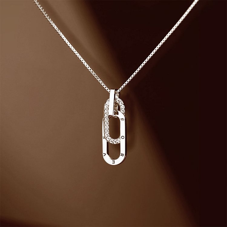 S925 Mother & Daughter Forever Linked Together Necklace - For Mom