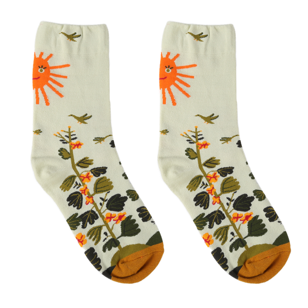 Autumn Women Soft Mid-Calf Socks Vintage Sunflower Print Pile Heap Socks, 501 Original
Autumn Women Soft Mid-Calf Socks Vintage Sunflower Print Pile Heap Socks, 501 Original