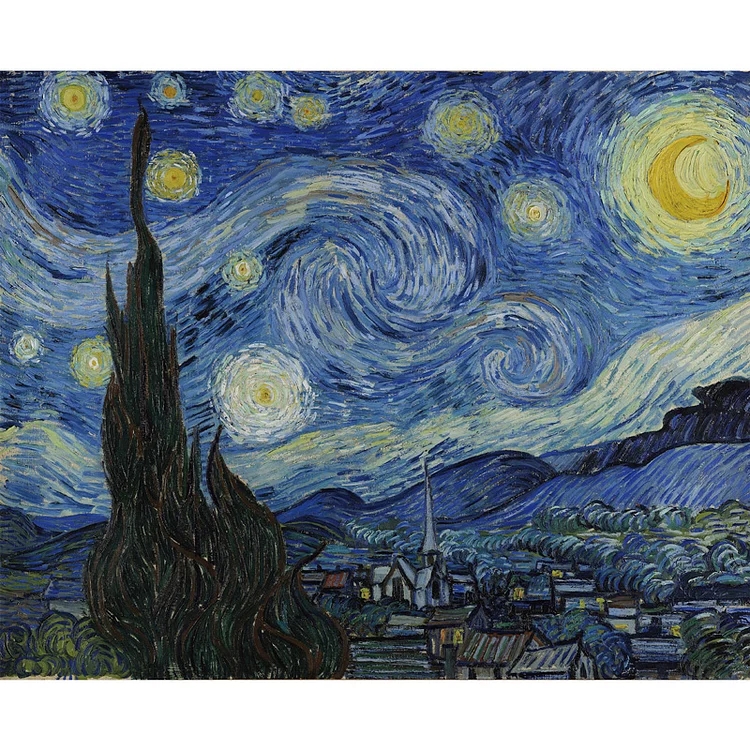 Ericpuzzle™ Ericpuzzle™Van Gogh Starry Night Wooden  Puzzle