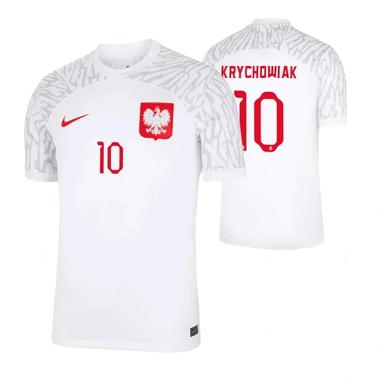 Poland Grzegorz Krychowiak 10 Home Shirt Kit World Cup 2022