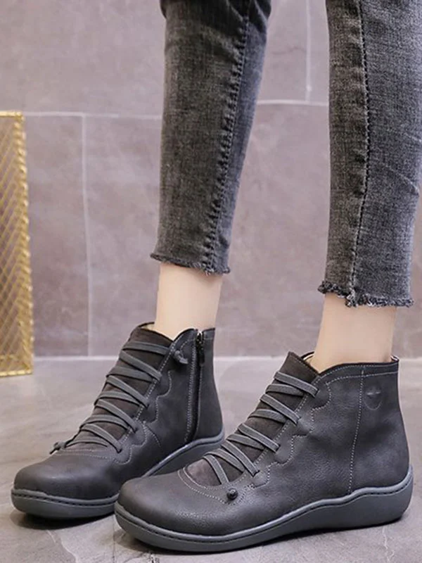 Belted Ankle Length Boots