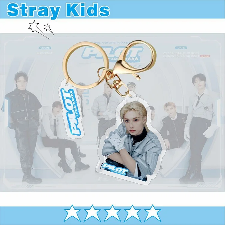 Stray Kids 3RD Fan Meeting PILOT : FOR ★★★★★ Teaser Images Keychain