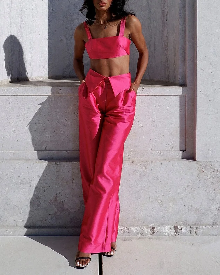 Stylish Camisole And Designer Pant Suit
