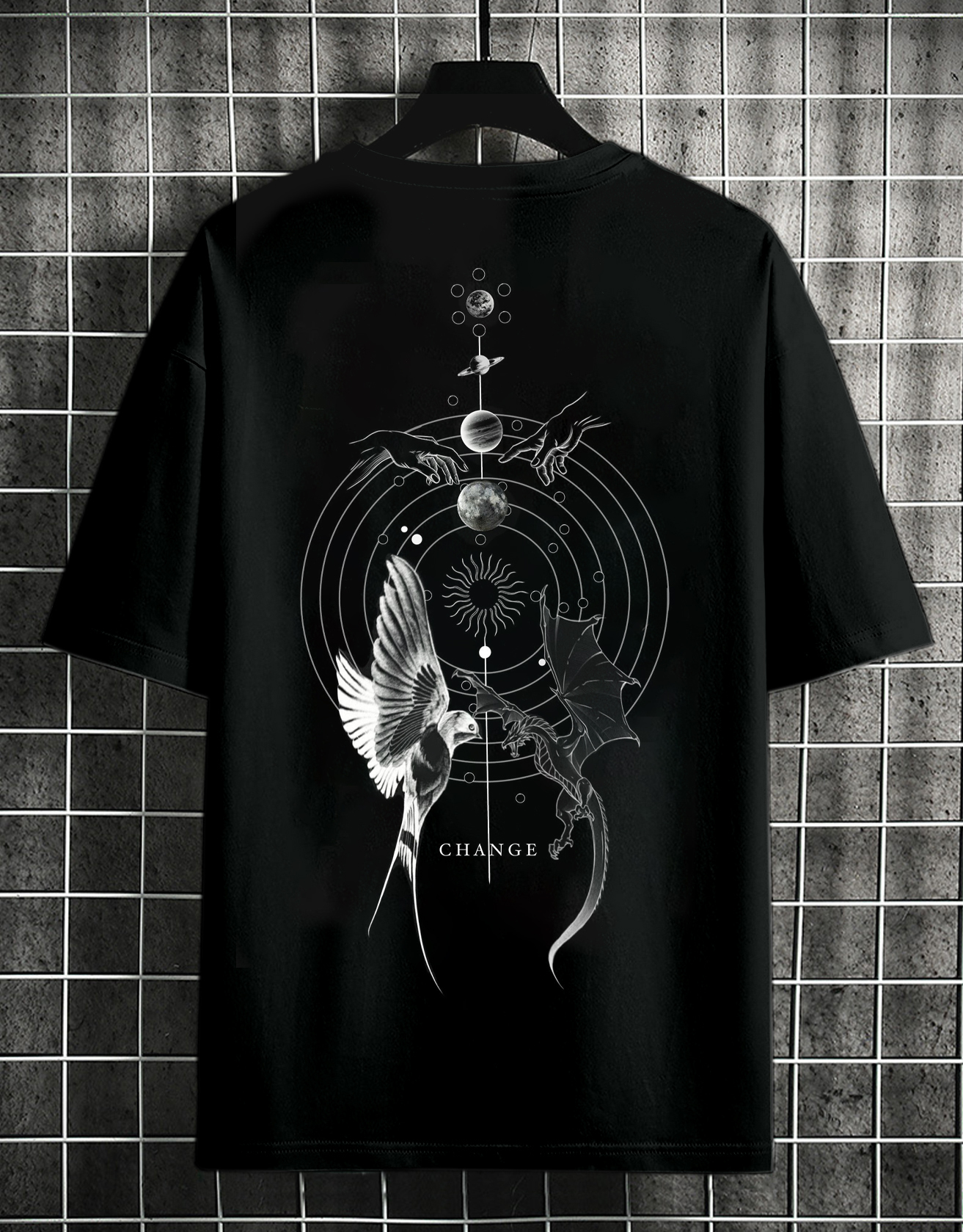 Galaxy Light Wheel Art Illustration T-shirt / TECHWEAR CLUB / Techwear