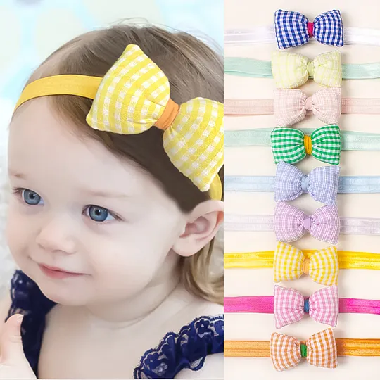 Baby Girl Plaid Bow Hair Accessories