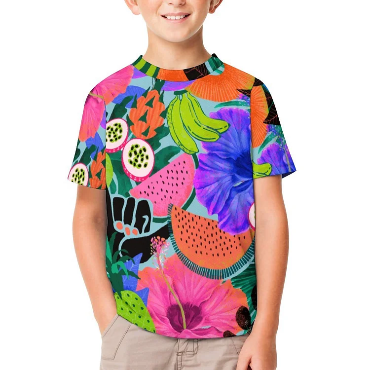 Personalized Unisex Kids All Over Print Short Sleeve T-Shirt