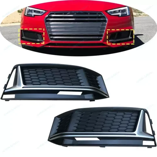Dronehint Pair Front Bumper Outer Grille Bezel Cover For AUDI A4 A4-Sline S4 2017-2019 (For: Audi Sport Limited Edition) Parts
