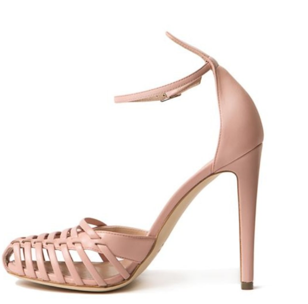 Women's Nude Ankle Strap Strappy Sandals |FSJ Shoes
