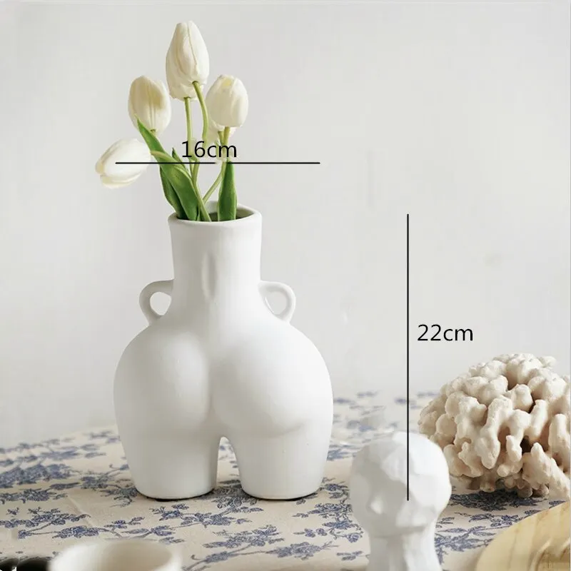 Creativity Resin Vase Abstract Human Body Nude Handmade Vase Flower