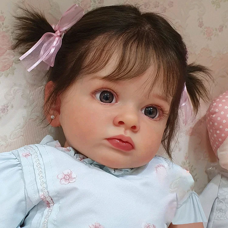 20" Look Real Lifelike Cute Toddler Reborn Silicone Vinyl Body Girl Doll Named Pinghong,Best Gift for Children with Heartbeat💖 & Sound🔊