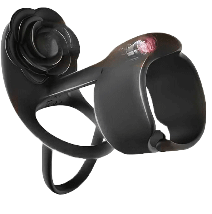 Sheathon - Rose Vibrating Cock Ring Penis Sleeve With Clitoral Stimulator By Rose Toy