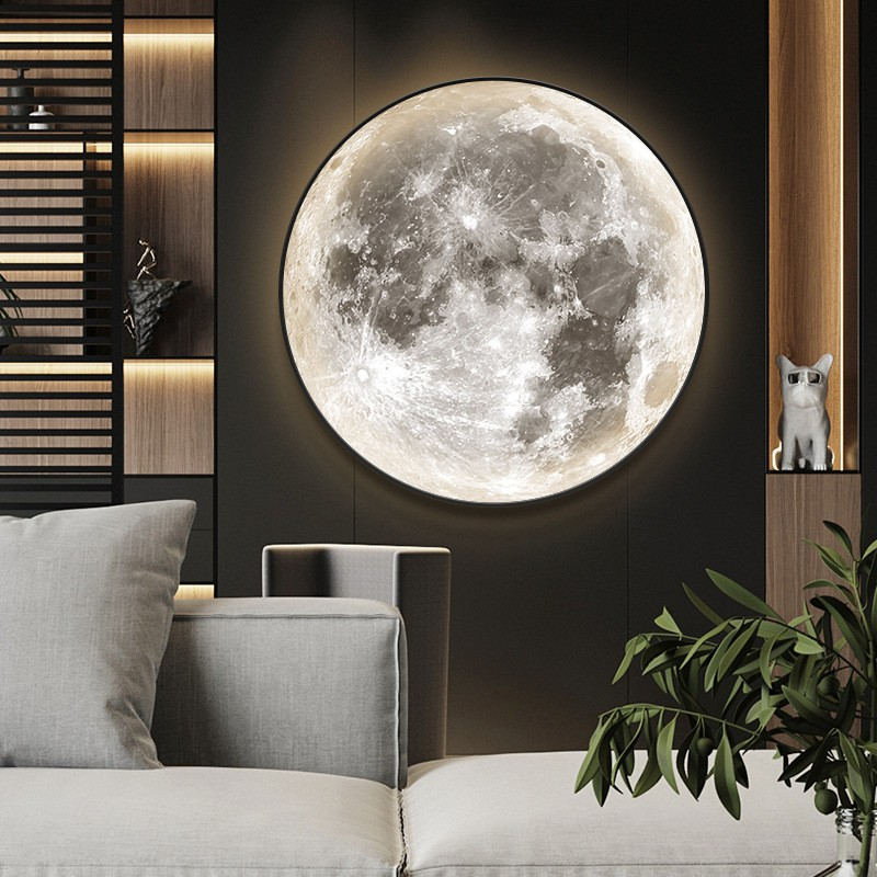 Modern Moon Wall Lamp LED Decorative Painting