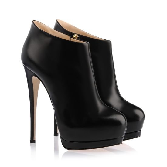 Black Fall Boots Closed Toe Platform Stiletto Heel Fashion Booties |FSJ Shoes
