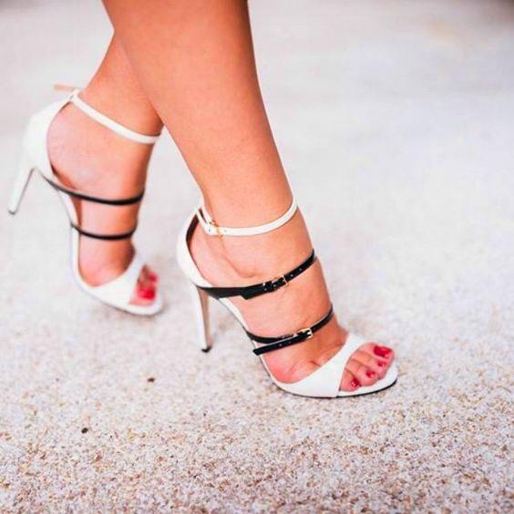 VCSHOES Simple Style Straps Open Toe High Stiletto High Heel Sandals