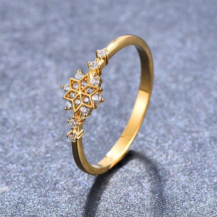 Zircon Snowflake Ring