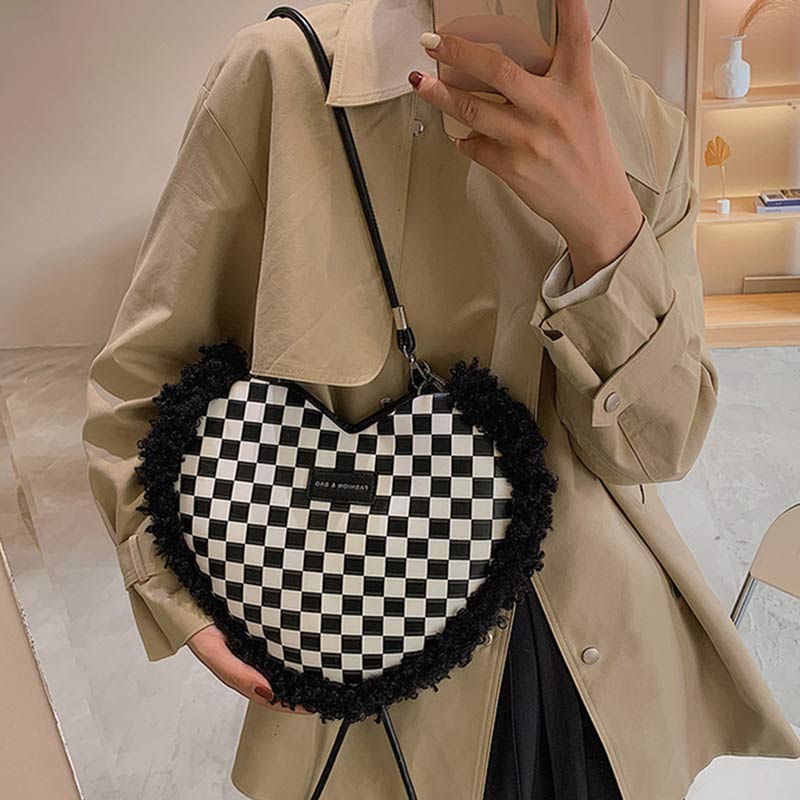Love Heart Pattern Crossbody Bag