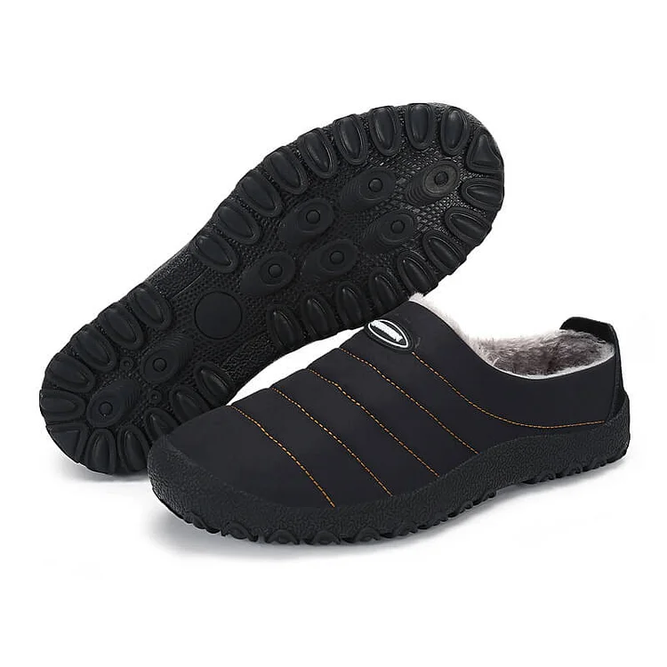 Men's Cozy Memory Foam Suede Slippers with Fuzzy Plush WoolLike Lining  Stunahome.com