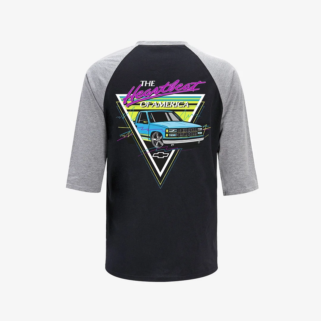 The Heartbeat Of America Printed 3/4 Sleeve Unisex T-shirt - Devcarry