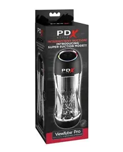 pornhint Pornhint The PDX Elite Viewtube Pro See-Thru Vibrating & Masturbating Stroker, New