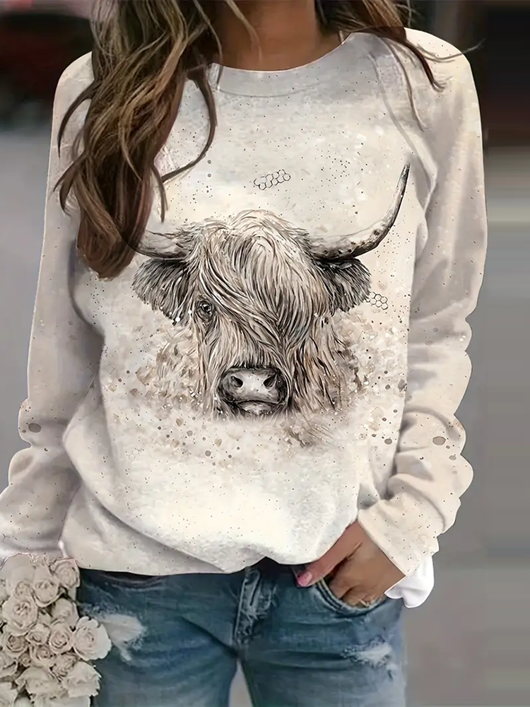 Cheese Pattern Print Women's Sweatshirt