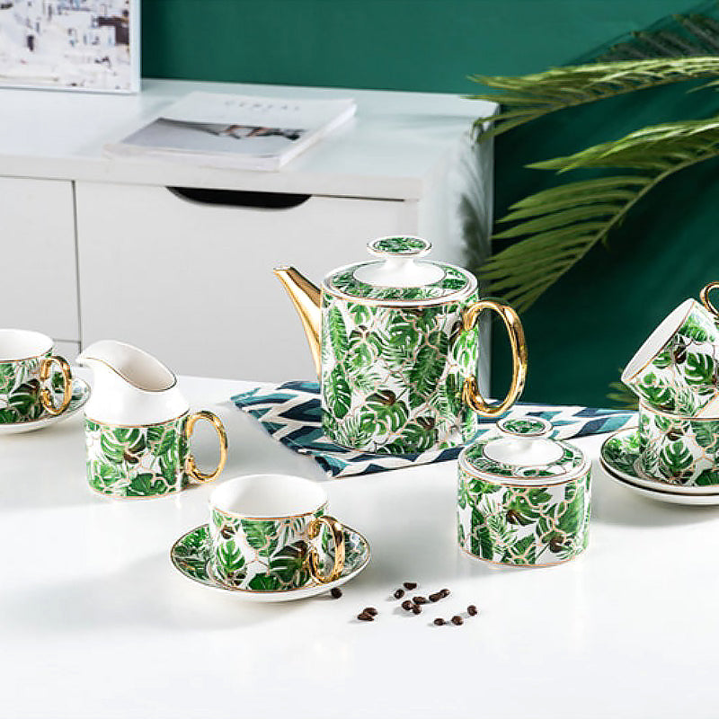 Highend Coffee Cup And Saucer Set Ceramic Exquisite Afternoon Tea Pot