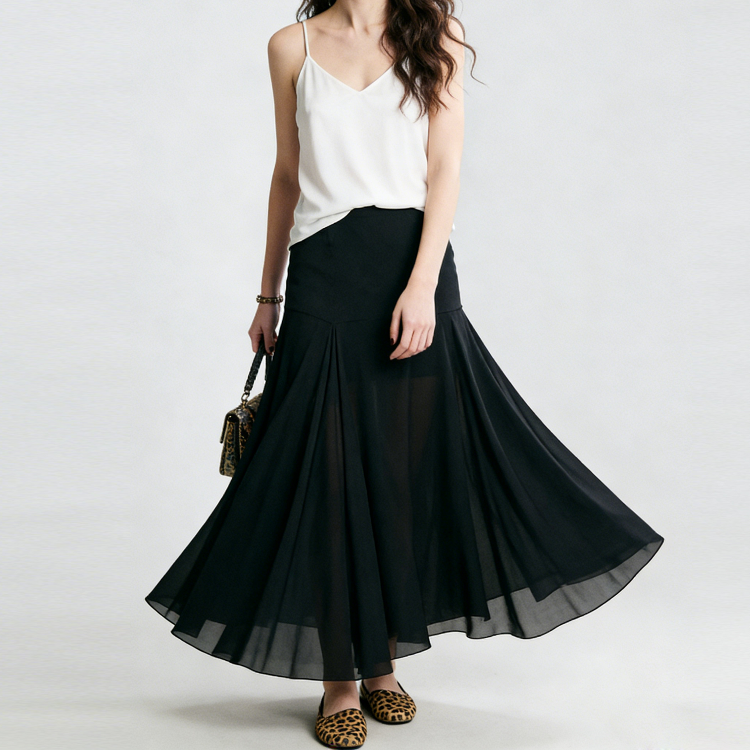 Silk Skirt High-Waist Double-Layer REAL SILK LIFE
