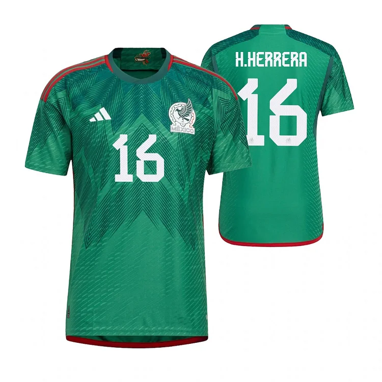 Mexico Hector Herrera 16 Home Shirt Kit World Cup 2022