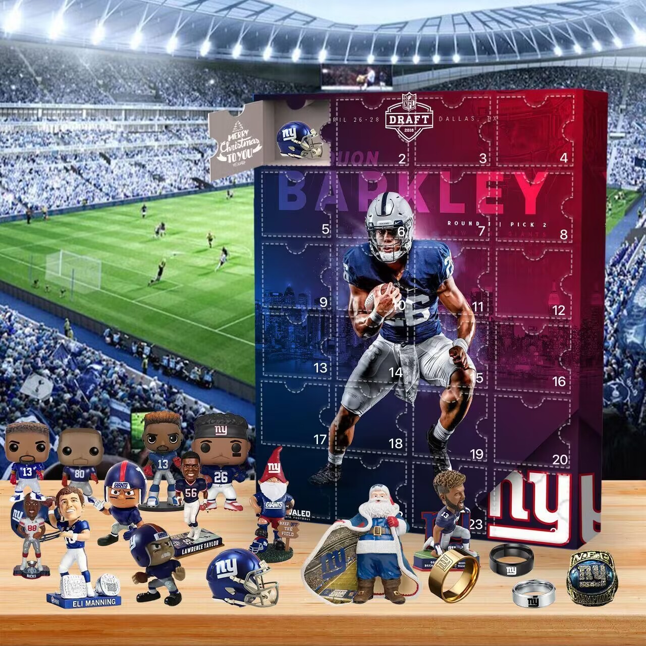 New York Giants Advent calendar-- The One With 24 Little Doors