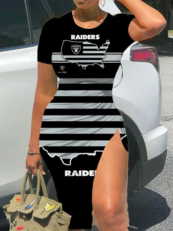 Las Vegas Raiders
Women's Slit Bodycon Dress