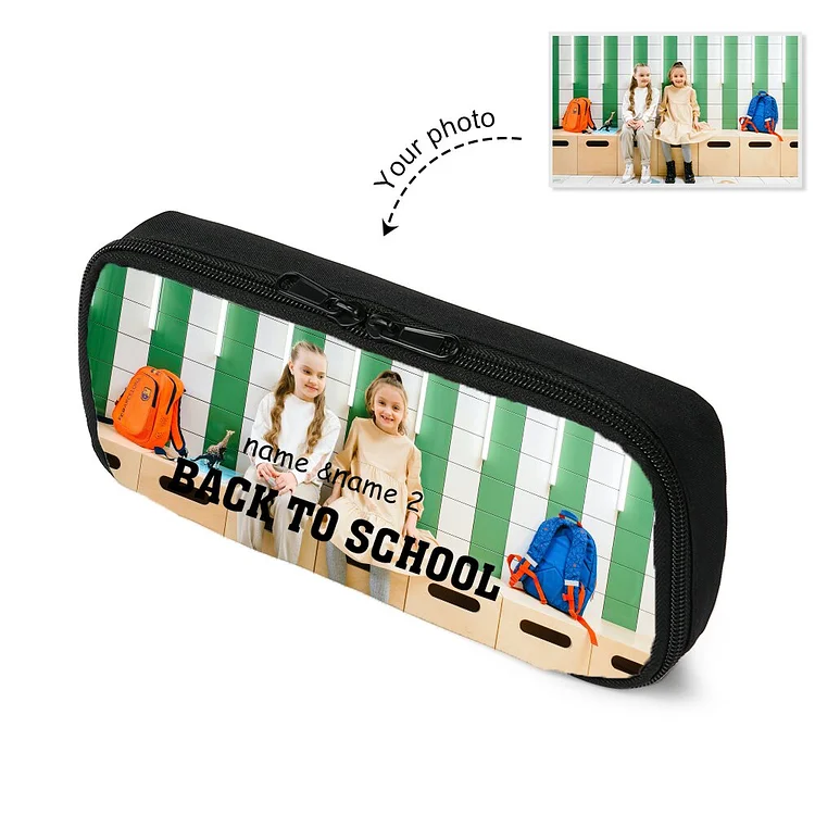 Personalized Photo Pencil Case Custom Names Back to School Gifts