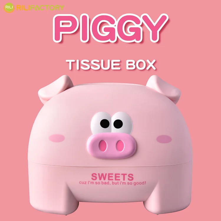 Cartoon Piggy Tissue Box Rilifactory