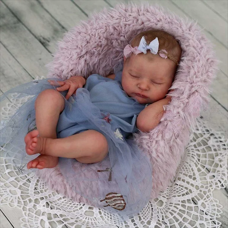 20" Silicone Vinyl Sleep Reborn Baby Doll Girl Named Quapo Lifelike Newborn Baby Doll Toy for Kids