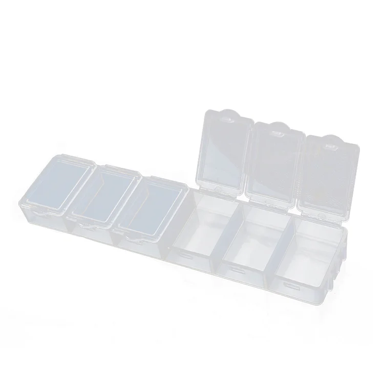 Hislaves Jewelry Storage Box Large Capacity   Round Edge  Space-saving PS Material Clear Nail Storage Box Jewelry Beads Container Nail Supplies_ ecoleips_old